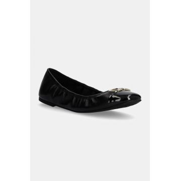 Aldo balerini de piele DWENDADAN culoarea negru, 13805638 DWENDADAN